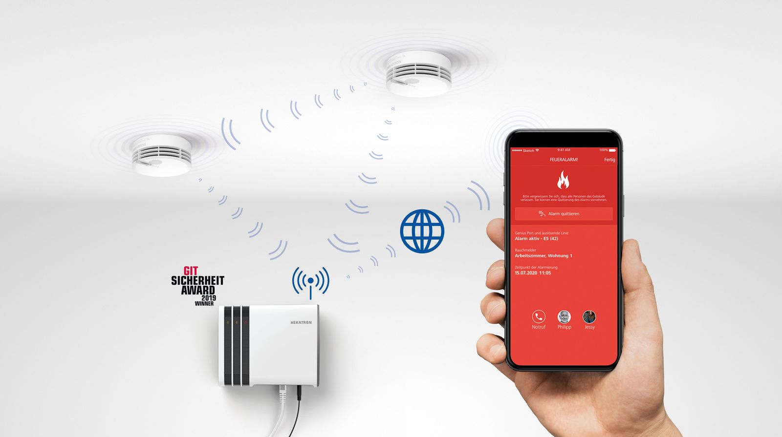 Hekatron Rauchwarnmelder – Rauchmelder mit App Hekatron Rauchwarnmelder - Rauchmelder mit App